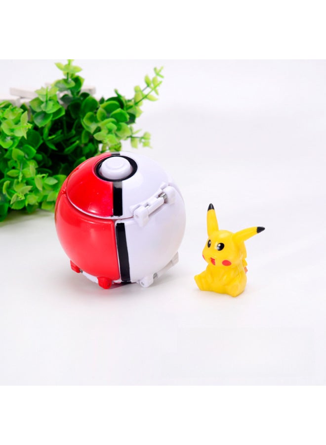 Pokemon Elf Ball Touch-activated Flip-over Exploding Elf Ball Pet Doll Toy Pocket Monster-Color:Red  - Image 1