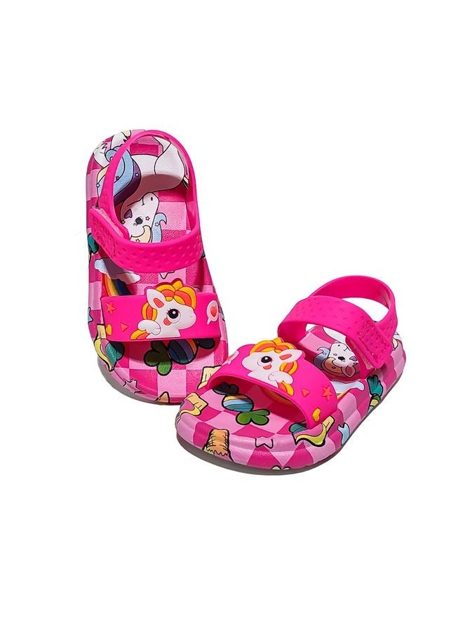 صندل خروج بناتي من السيليكون و الرابر مجسم يونيكورن نعل مطبوع أشكال - Image 2