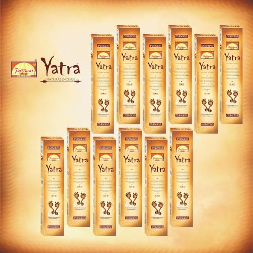 Parimal Hand Rolled Yatra Agarbathi (145-155 Sticks) (288 gm) | Burning Time - 45-60 Min | Natural Incense with Sandal & Resin| Fresh Fragrance for Meditation & Relaxation | (Pack of 12, 24g Each) - Image 2