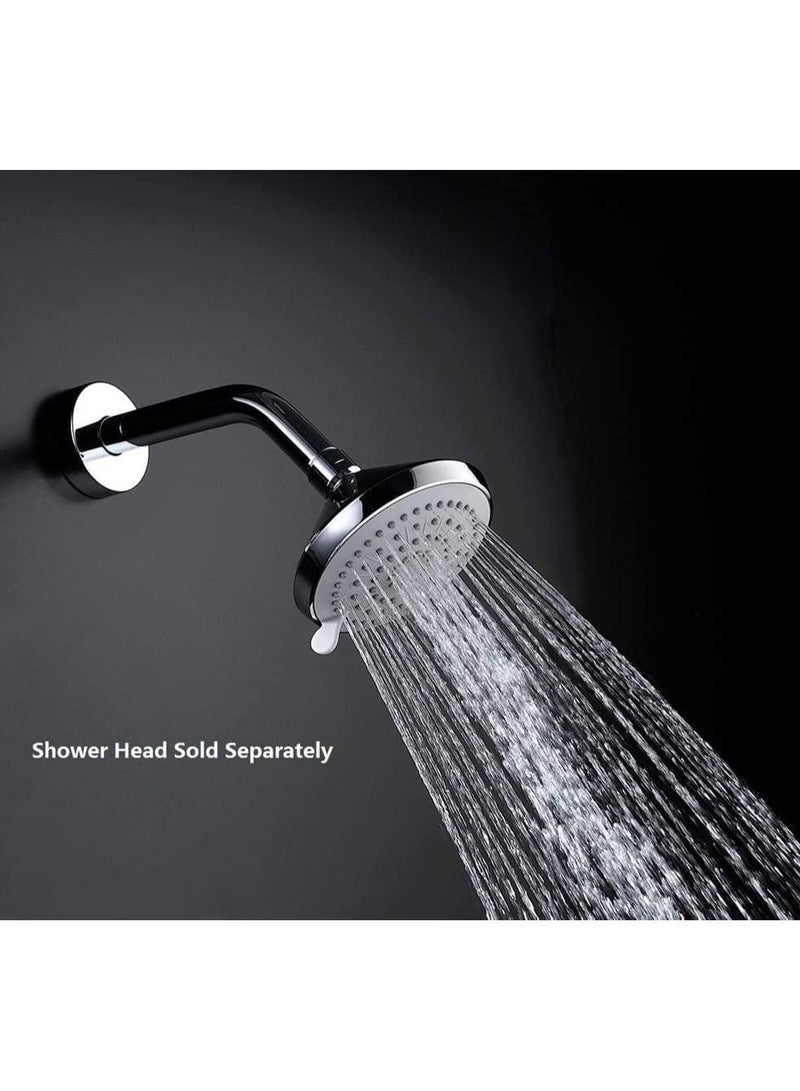 Y&D Universal Shower Arm 6 Inches Made of Stainless Steel in Chrome Finish Wall-Mounted For Fixed Head and Handheld Showerhead Mounts  - Image 4