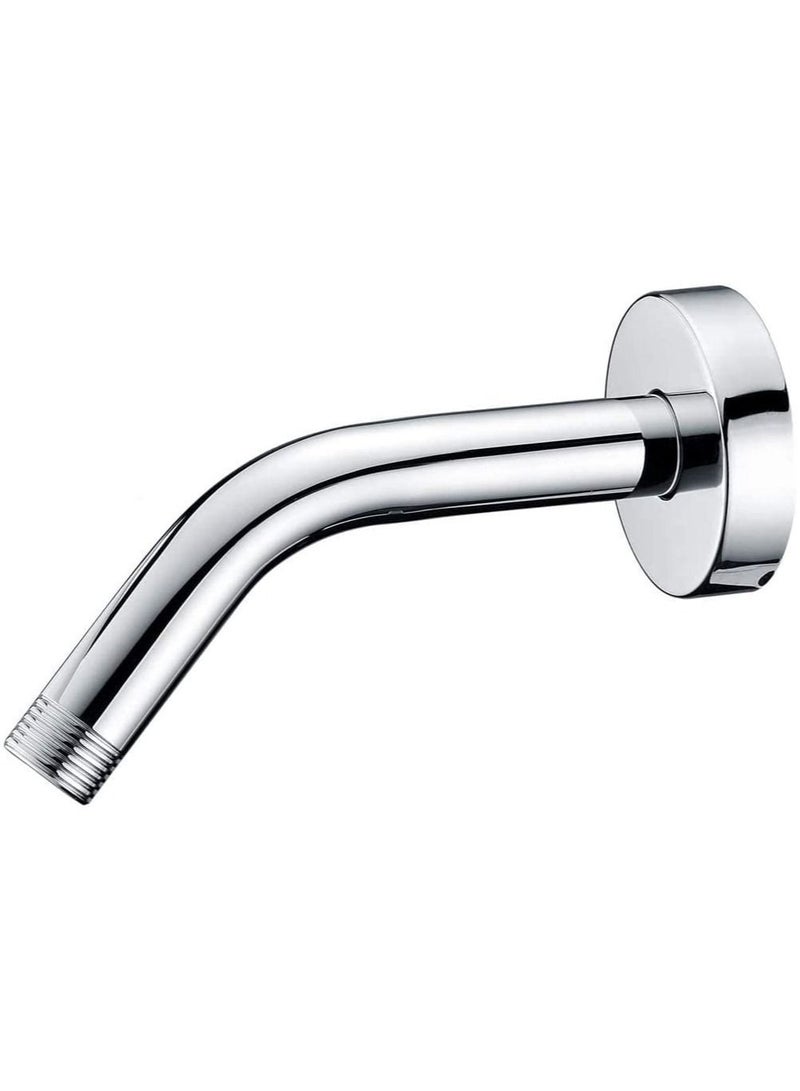 Y&D Universal Shower Arm 6 Inches Made of Stainless Steel in Chrome Finish Wall-Mounted For Fixed Head and Handheld Showerhead Mounts  - Image 1