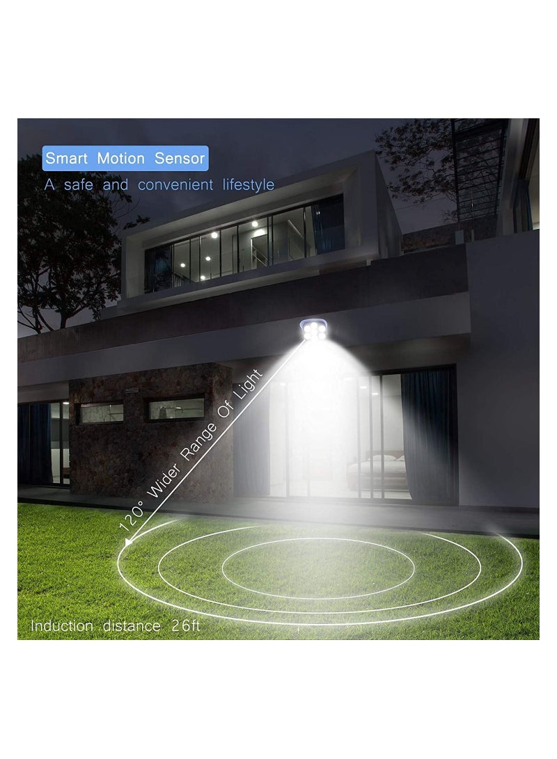 GGEROU 2 Pack Solar Security Lights, Adjustable 77 LED Solar Security Lamp Motion Induction Waterproof Wall Fake Camera Lamp for Patio Garden Pool Outdoor  - Image 2