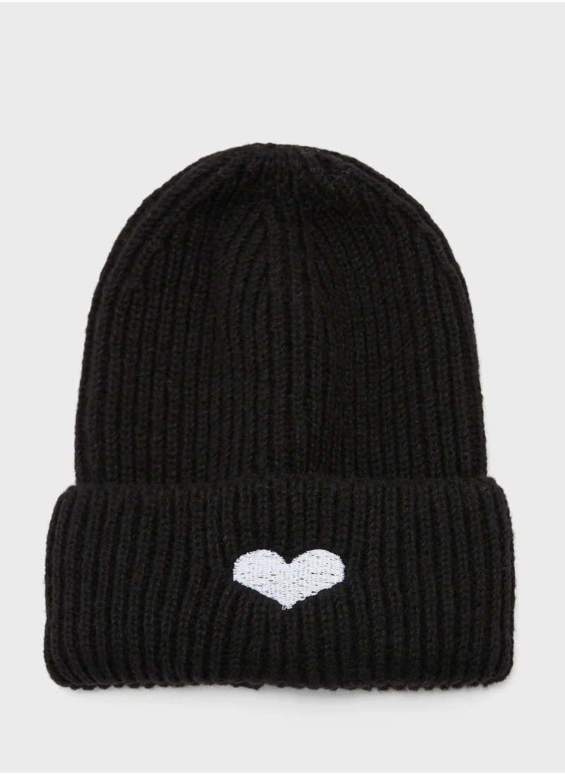 Ginger Heart Knitted Winter Beanie