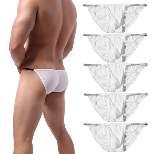 Summer Code Men's Sexy Briefs Elastic Ruched Back Bikini Underwear Pack - Image 1