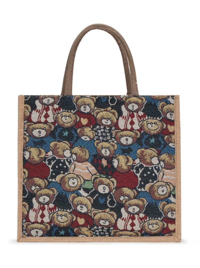Tote Bag, Shoulder Bag, Women'S Canvas Cartoon Commuter Bag, Sale, Cotton And Linen Material, Crossbody, Handbag, Cute And Fun - Image 3