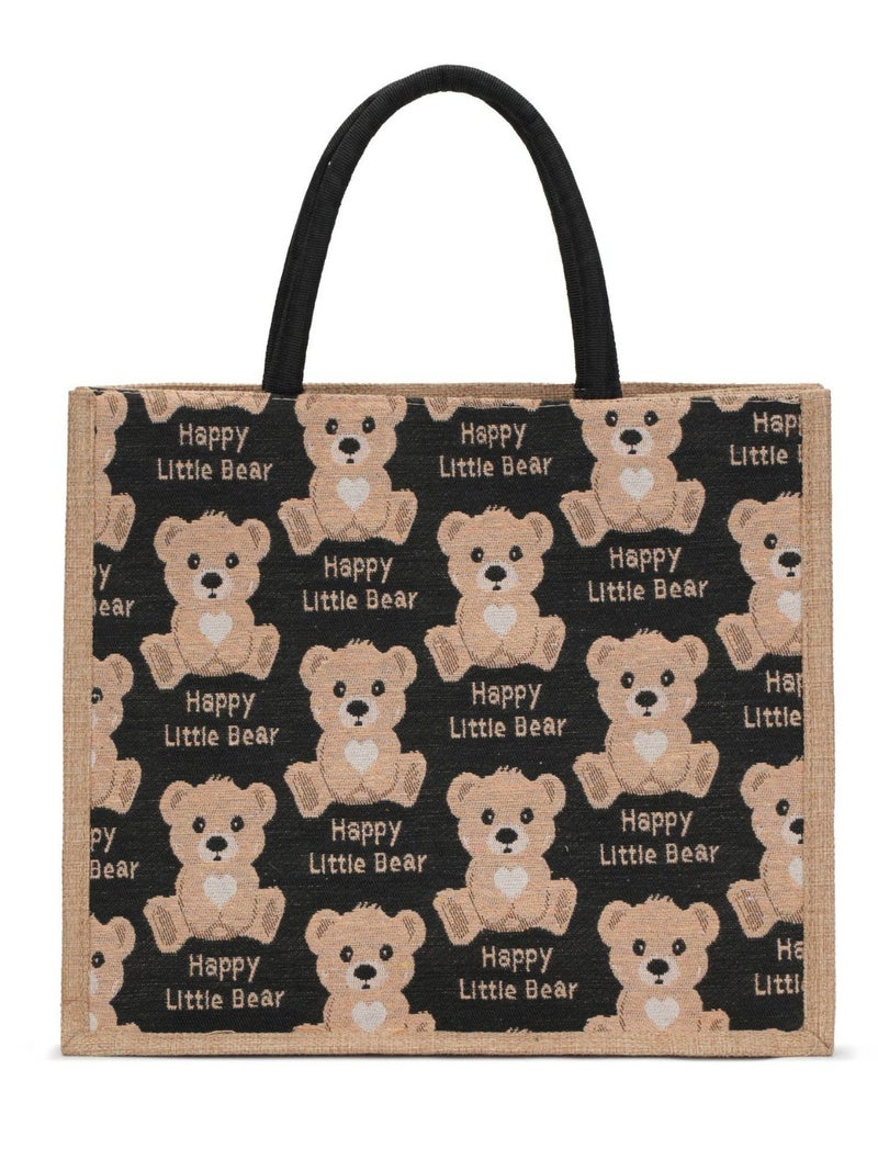 Tote Bag, Shoulder Bag, Women'S Canvas Cartoon Commuter Bag, Sale, Cotton And Linen Material, Crossbody, Handbag, Cute And Fun - Image 2