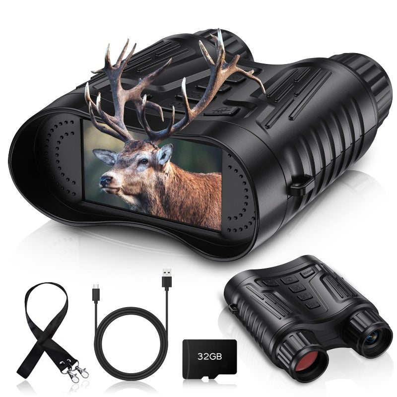 Tizycod Night Vision Binoculars for Adults, 4K HD Night Vision Goggles with Video Recording, Gift for Men, Boys, Father's Day, Christmas for Outdoor Night Adventure, Wildlife Watching - Image 1