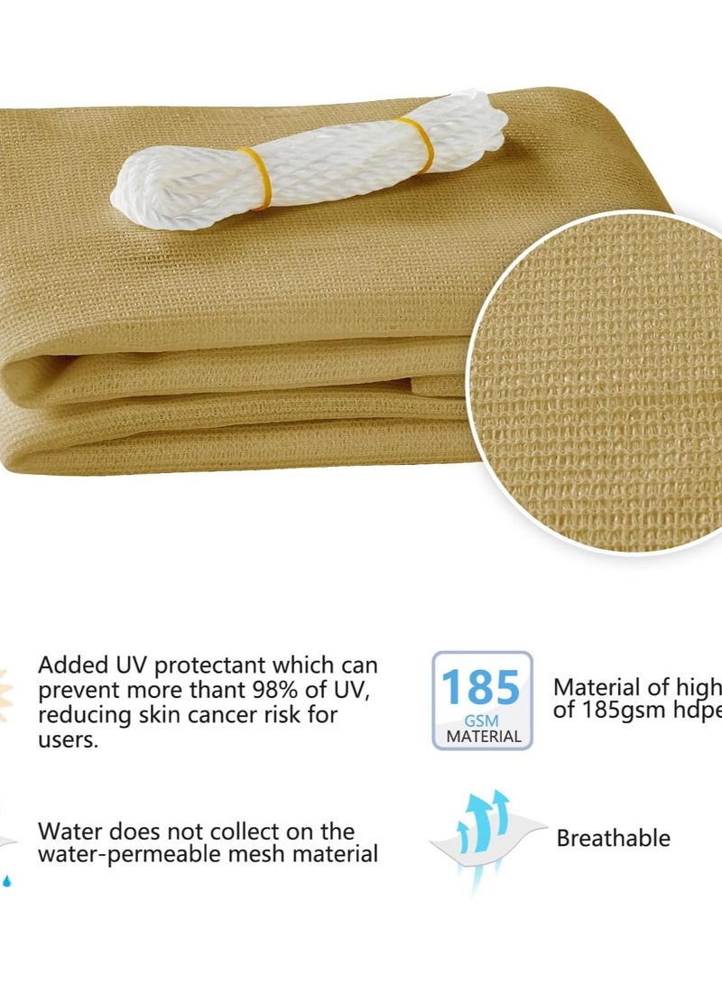 مظلة شراعية مستطيلة مقاس 3×5 متر من هايكوس، قماش من البولي ايثيلين عالي الكثافة جيد التهوية (185 غرام/متر مربع)، شبكة مظلة مستطيلة 5×3 متر مع حماية من... - Image 2