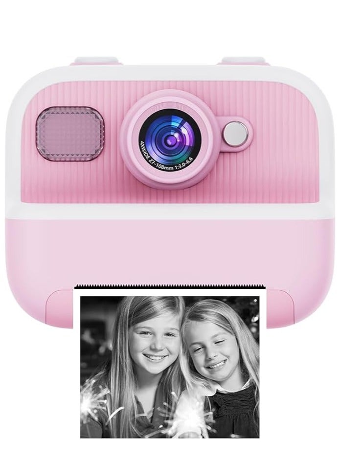 KAILEO REBEL Kids Instant Camera M8 Photo Camera for Children Print Camera 32GB Storage 48MP Cameras 1080p Video 3 Photo Rolls 5 Coloring Pens  - Image 1
