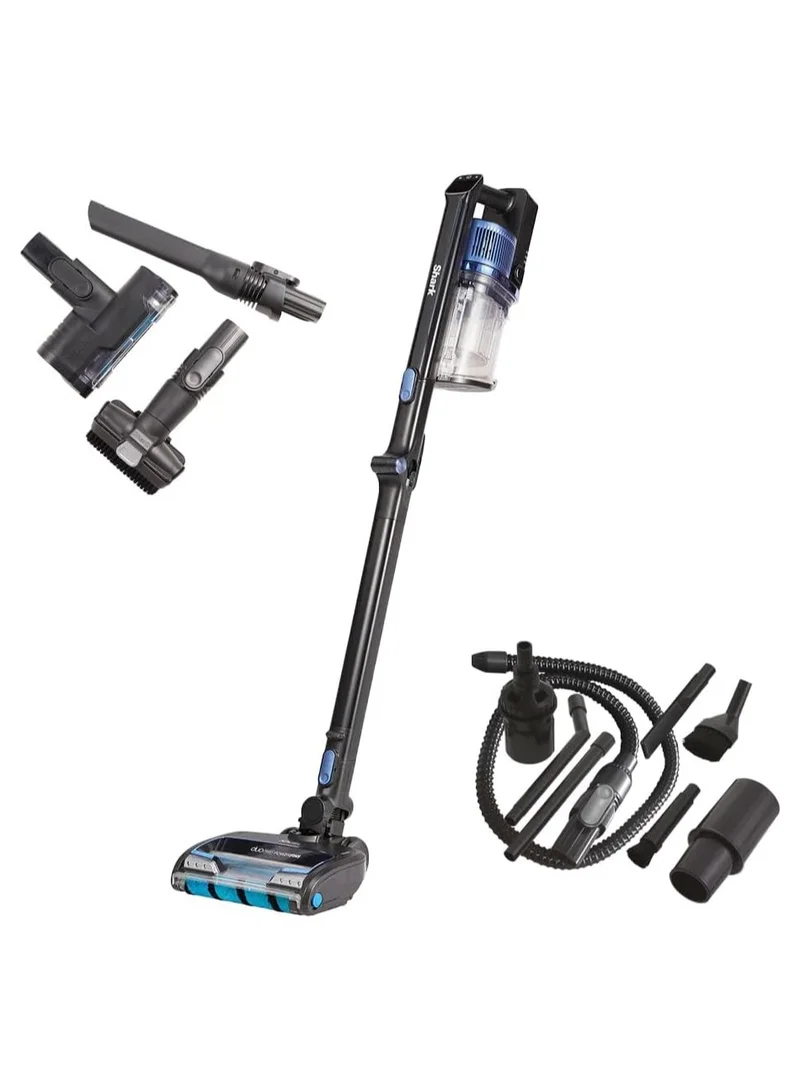 Shark Shark Cordless Stick Vacuum Cleaner, Anti Hair Wrap, 60 Minute Run Time Battery, Flexible DuoClean Vacuum Cleaner with Motorised Pet Tool, Multi-Surface &amp; 20cm Crevice Tools, Black &amp; Blue, IZ300MET