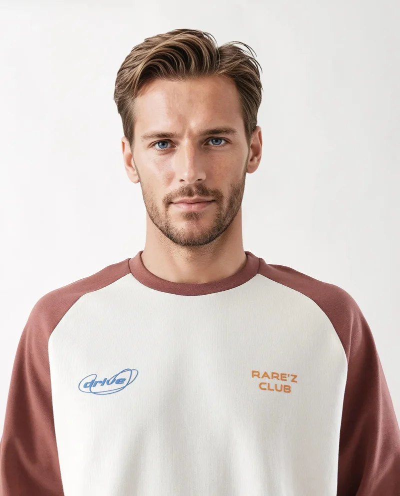 Rare Rabbit Men's Oversized Casual  Graphic T Shirt