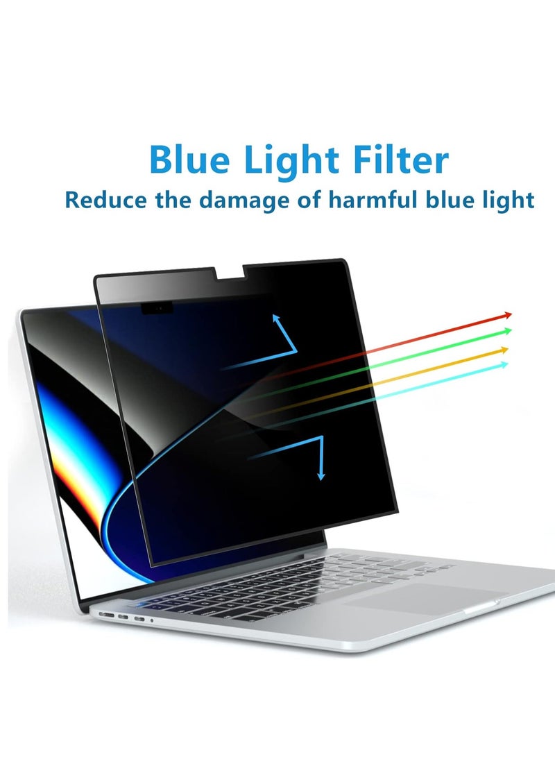 1Pack Privacy Screen Protector for Macbook Pro 14.2 inch 2024 M4 (A3112/A3185/A3401)2023 M3(A2918/A2992) /M2 (A2779)/2021 M1 (A2442), Removable MacBook pro 14 Privacy Screen Filter Anti-Spy/Anti-Gla - Image 5