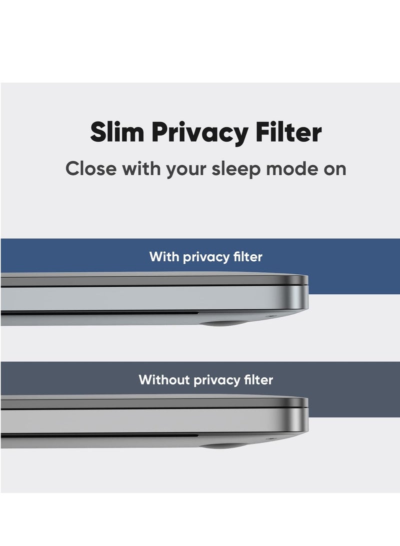 1Pack Privacy Screen Protector for Macbook Pro 14.2 inch 2024 M4 (A3112/A3185/A3401)2023 M3(A2918/A2992) /M2 (A2779)/2021 M1 (A2442), Removable MacBook pro 14 Privacy Screen Filter Anti-Spy/Anti-Gla - Image 4