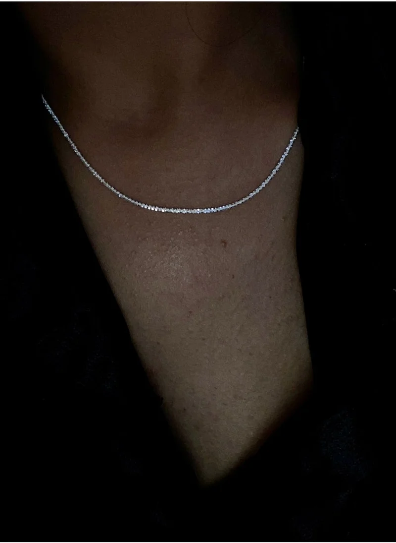 هزمير جولري Nostalgia Shimmer Necklace In Sterling Silver