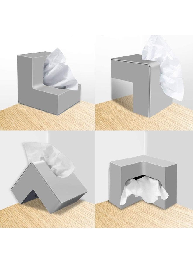 حامل ورق، موزع ورق، علبة مناديل مثلثة الشكل، حامل مناديل بلاستيكي، موزع مناديل للوجه، مناسب للطاولة، غرفة المعيشة، الحمام، المحلات التجارية، حامل الكتب - Image 5
