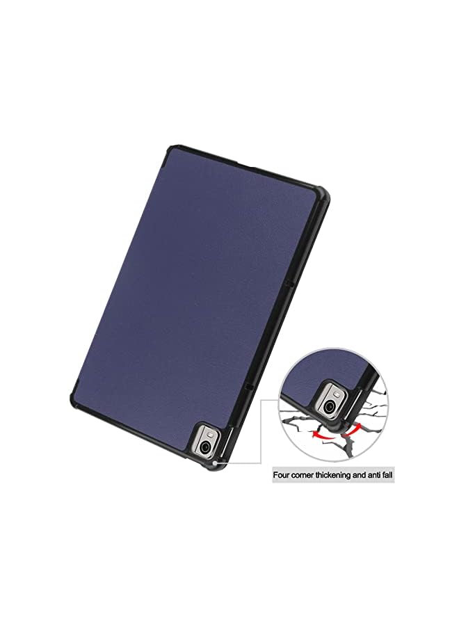 PROMASS For Nokia T21 Tablet, 10.4 Inch Tri-Fold Ultra Slim Lightweight Multi- Viewing Angles Stand Hard Shell Folio Auto Sleep/Wake Tablet Case (Nokia T21 Tablet, Blue) - Image 5