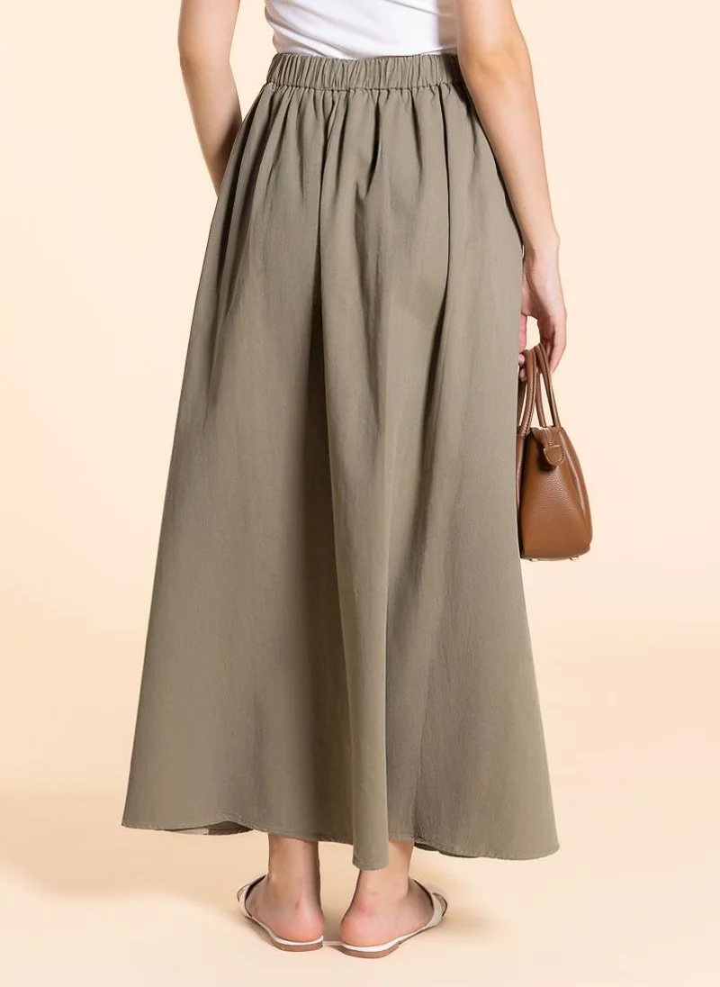 شايبس MAXI A-LINE COTTON SKIRT