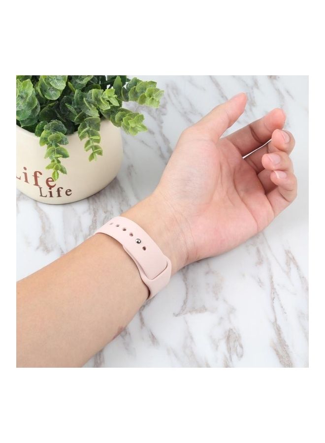 HuHa Silicone Replacement Strap Watchband with Protective Case Set For Apple Watch Series 7/6/SE/5/4 45/44mm Sand Pink - Image 5