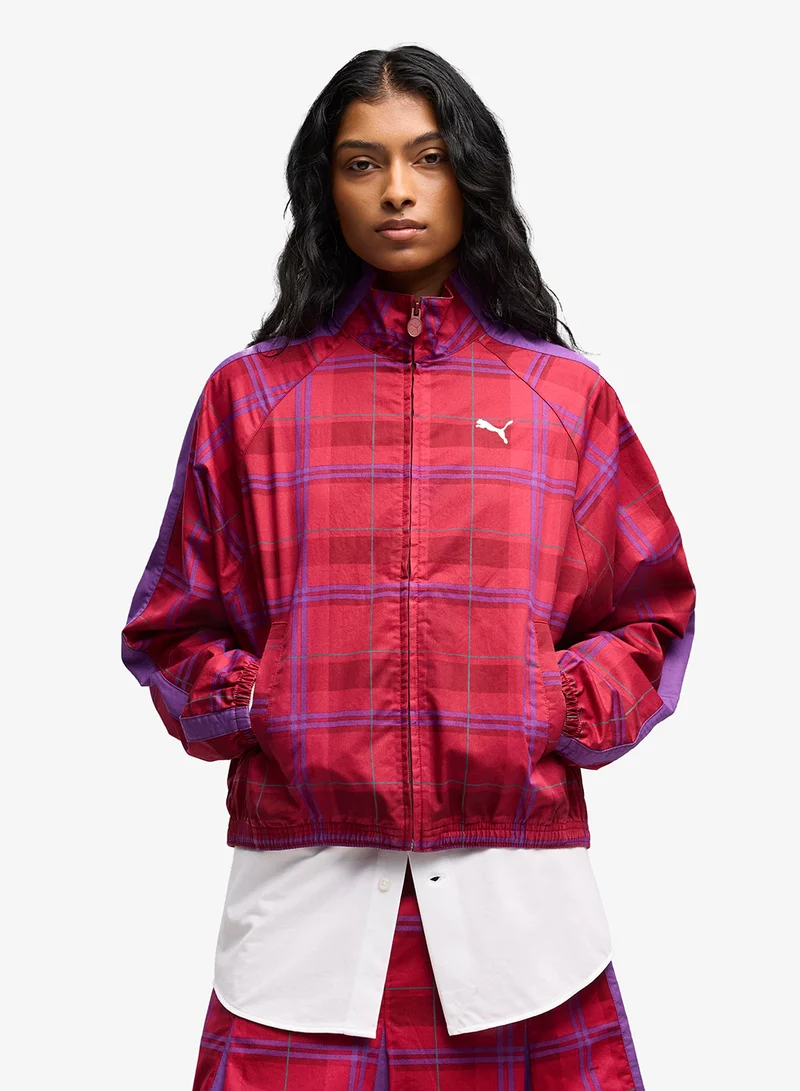 Puma T7 Relaxed Tartan Woven Jacket