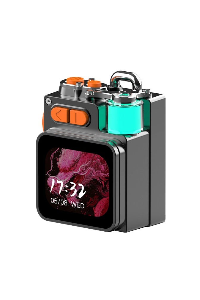 Bluetooth 5.4 Metal Mini Speaker — Zinc Alloy Body, High-Power Amp & Horn, LED Display, RGB, 6H Battery — Multi-functional Bluetooth Mini Speaker with Screen; TF Card & Call Function - Image 1