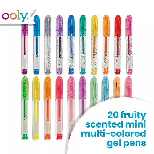 Ooly Scented Mini Doodlers Gel Set of 20 Pens - 20 Mini Glitter, Neon and Pastel Scented Gel Pens for Kids and Adults, Art and Stationery Supplies - Image 2
