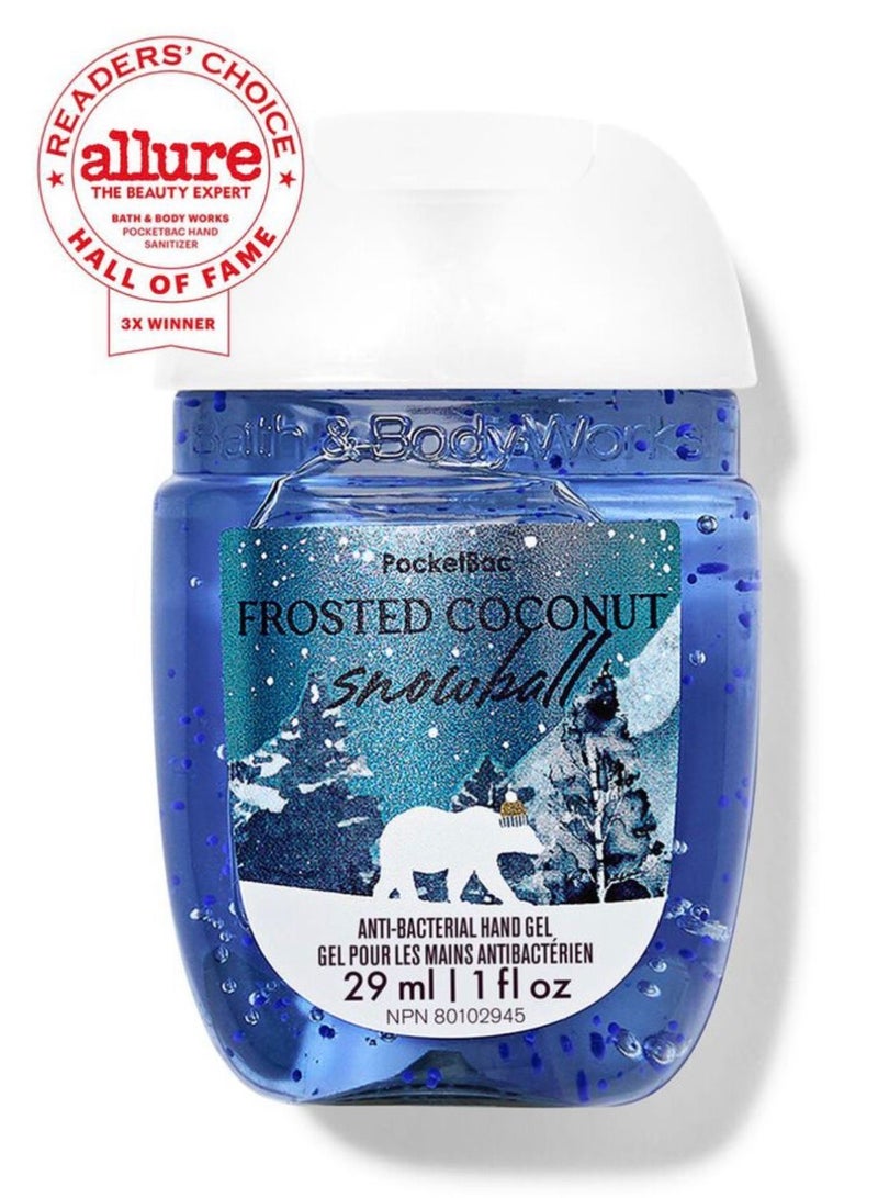 Frosted Coconut Snowball PocketBac Hand Sanitizer Gel 29ml