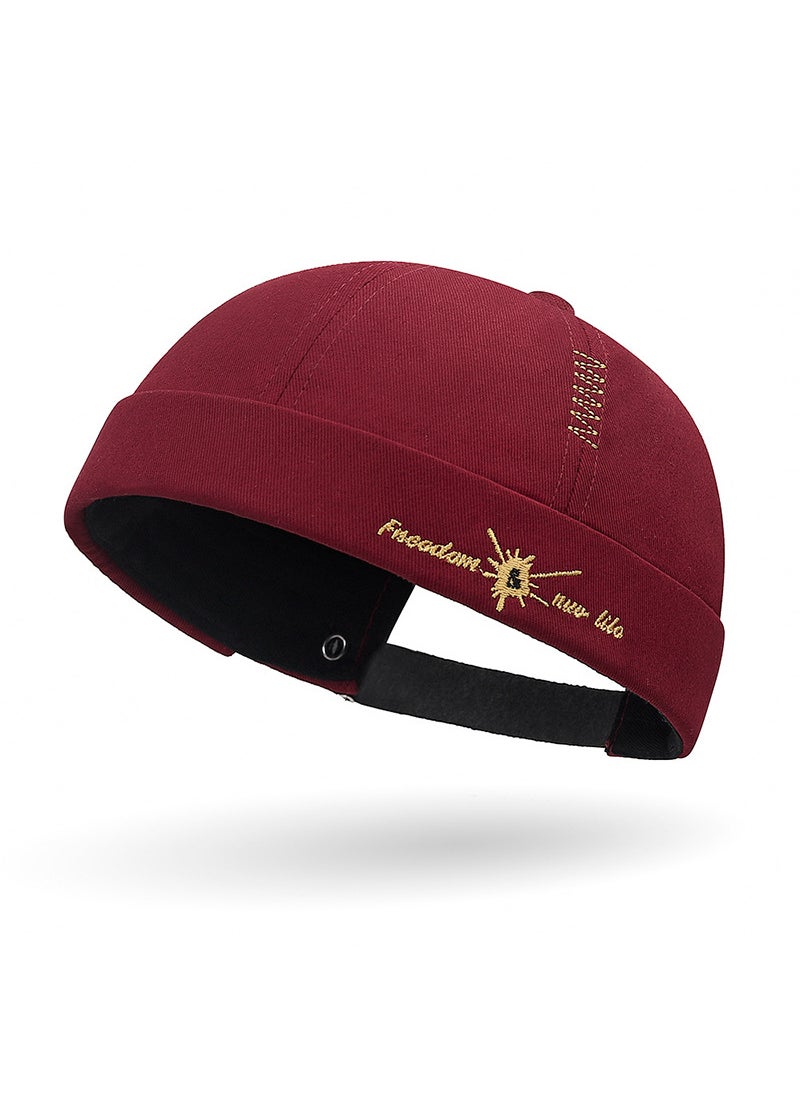 Generic Spring Hip-Hop Embroidered Cap Unisex Wine red  - Image 1