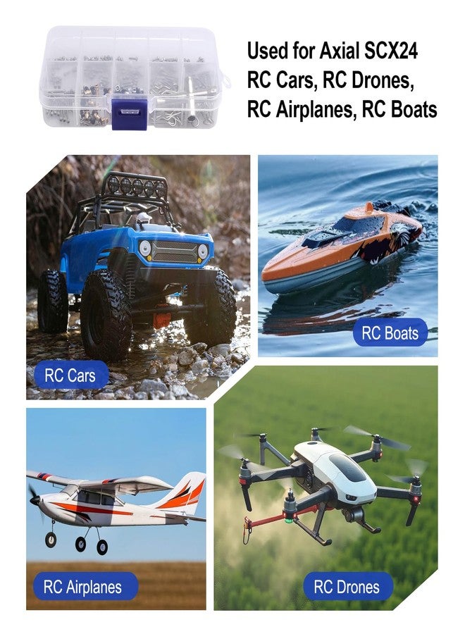 CrazyHobby طقم براغي إصلاح سيارات التحكم عن بعد من CrazyHobby، 274 قطعة، براغي M1.4 لسيارات Axial SCX24 Bronco Deadbolt Gladiator Chevrolet C10 B17 Betty Wrangler JLU، ترقيات سيارات الزحف بمقياس 1/24 - Image 5