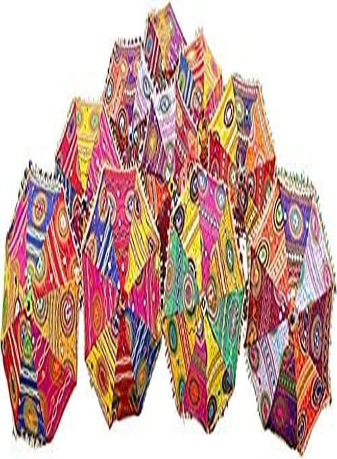 The Decor Affair مظلات ديكور هندية تقليدية لحفلات الحناء، مظلات للحفلات، زينة لحفلات الحناء، زينة لحفلات الزفاف (5 قطع) - Image 2