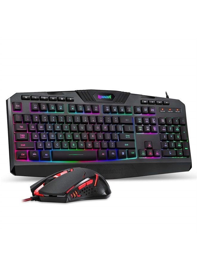 REDRAGON S101 Gaming Keyboard, M601 Mouse, RGB Backlit Gaming Keyboard, Programmable Backlit Gaming Mouse, Value Combo Set [New Version] - Image 1