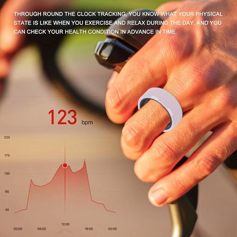 Smart Fitness Ring For Women Size 8 Health Tracker With Body Temperature Monitor - Image 2