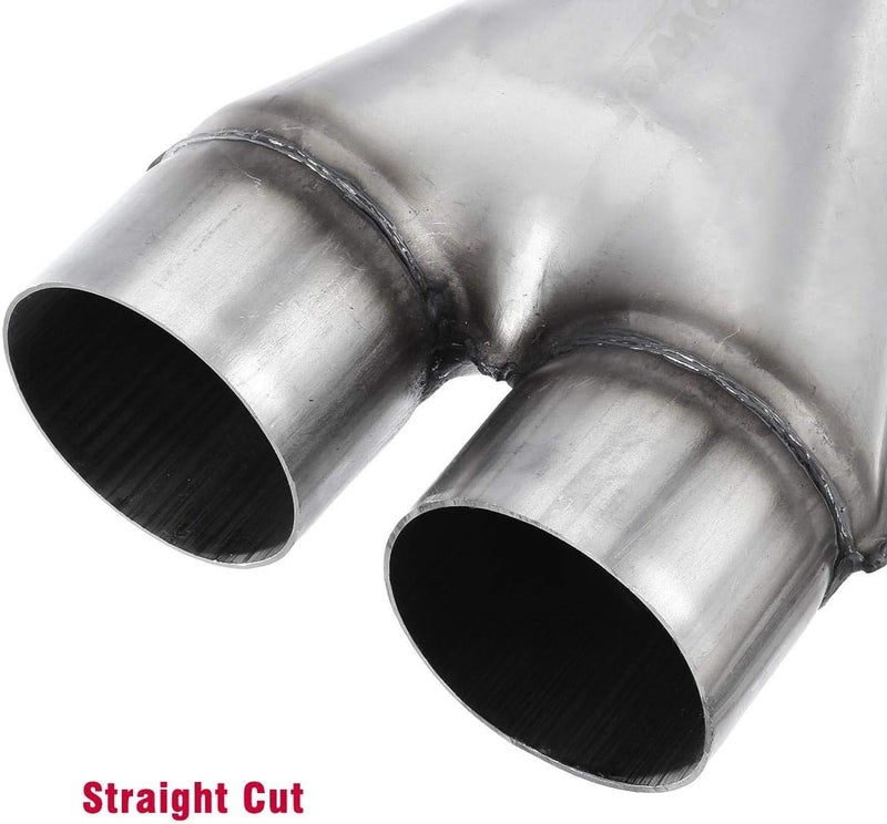 Upower Exhaust Y Pipe 3" Inlet 2.5" Outlet Weld-on Dual Exhaust Pipe 10" Long Stainless Steel - Image 5