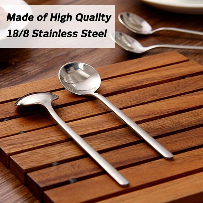 findTop Pack of 8, Stainless Steel Espresso Spoons, Mini Teaspoons Set for Coffee British Tea Dessert Cake Ice Cream Cappuccino, 5.3 Inch - Image 3