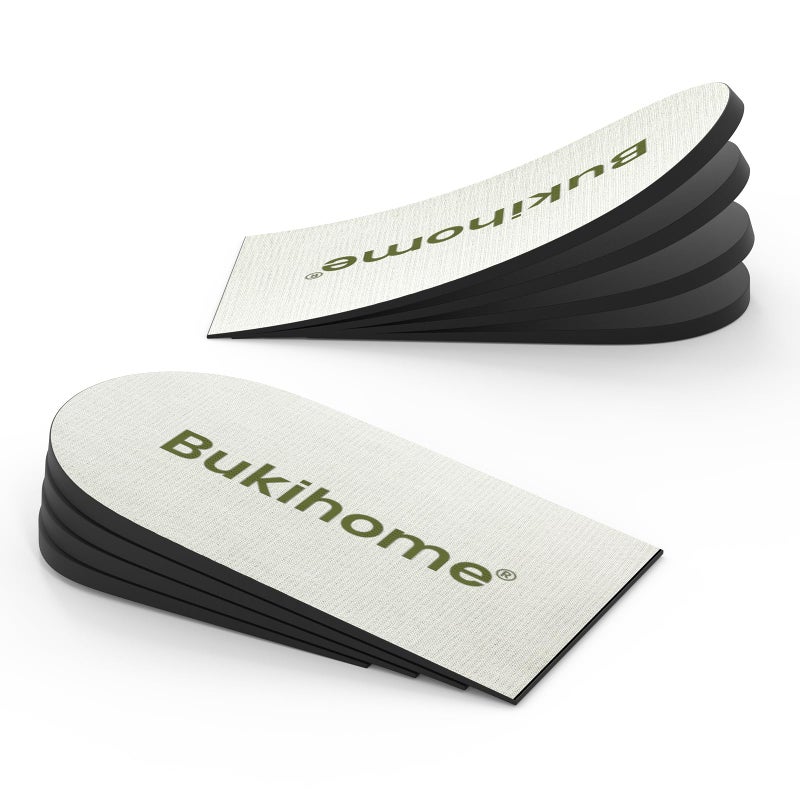 Bukihome Adjustable Heel Lift Inserts for Shoes - Bukihome Orthopedic Shoe Lift for Uneven Legs 4 Layers Height Increase Insole for Heel Pain,Heel Spur,Achilles Tendonitis(White,Medium,Pack of 2) - Image 1