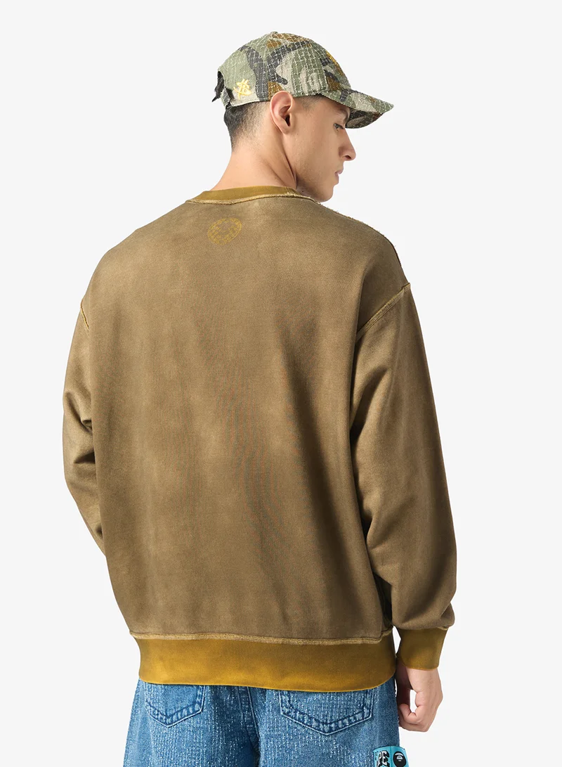 AAPE Moonface logo wash sweatshirt