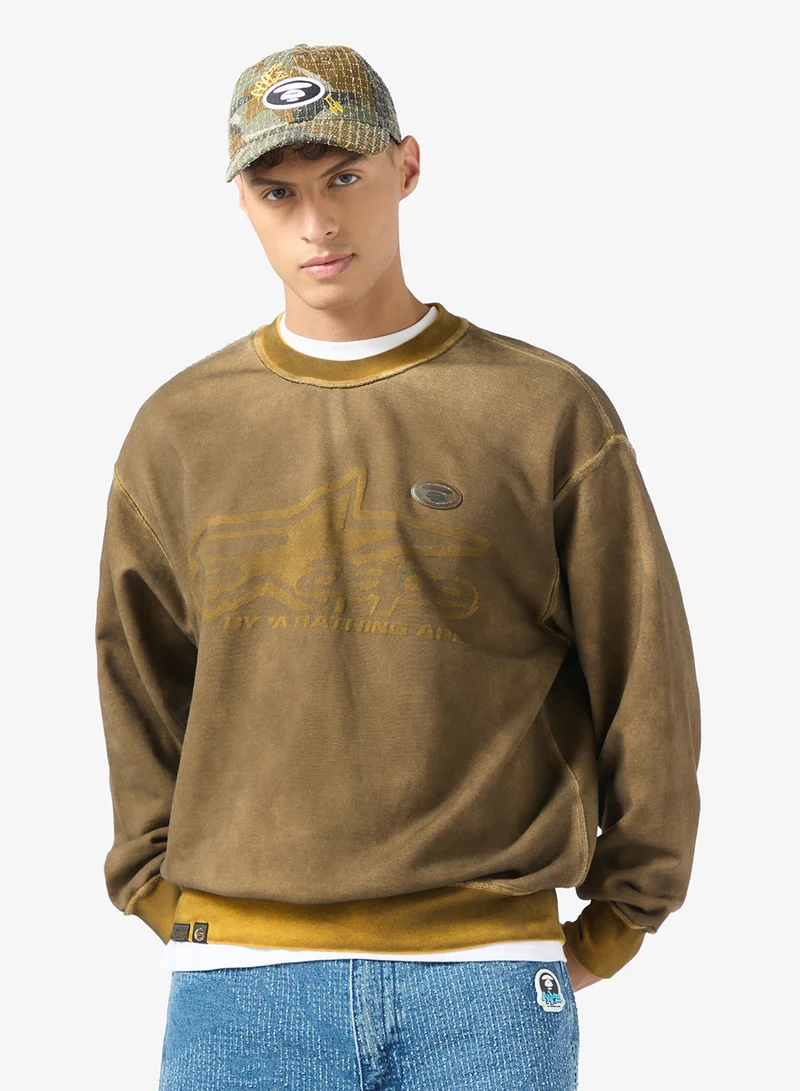 AAPE Moonface logo wash sweatshirt