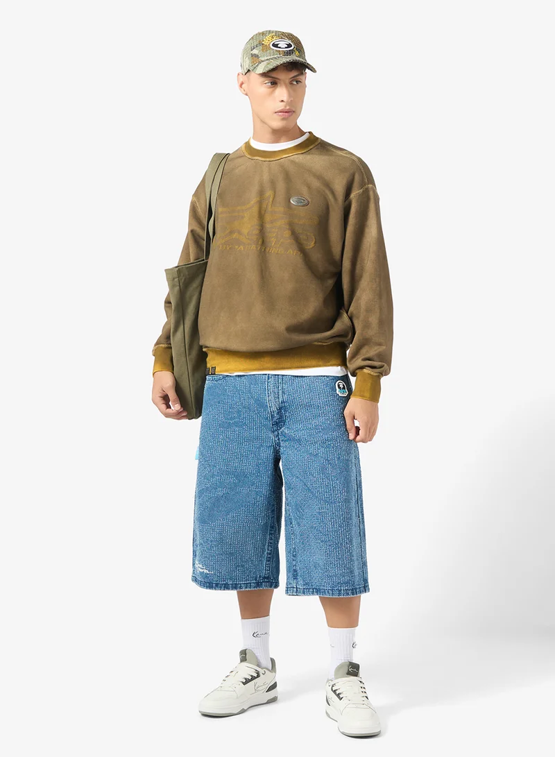 AAPE Moonface logo wash sweatshirt