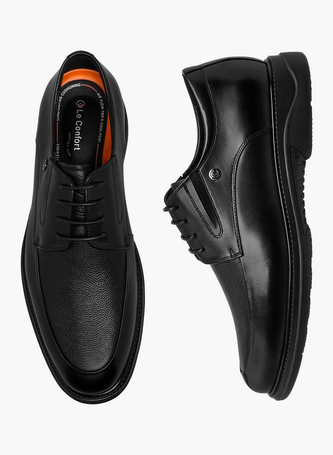 Le Confort Men Lace-Up Leather Derby Shoes - Image 3