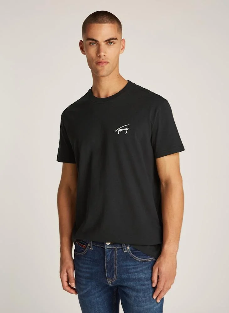 TOMMY JEANS Logo Print Short Sleeve  Crew Neck T-Shirt