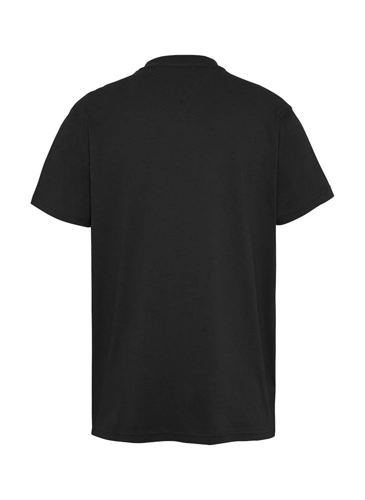 تومي جينز Logo Print Short Sleeve  Crew Neck T-Shirt
