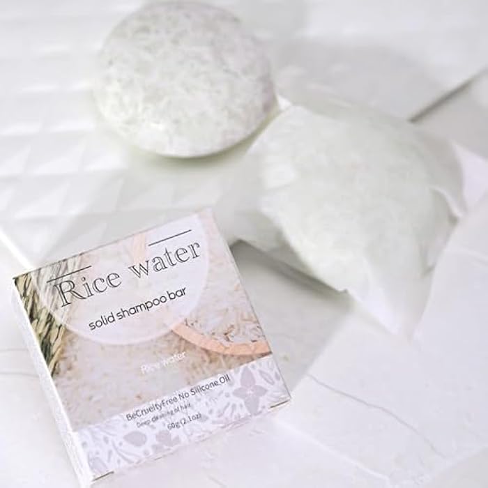 MIESCHER Shampoo Bar for Deep Cleaning, Hydrating & Moisturizing Dry Hair, Natural Solid Soap for Hair with Rice Water, Oil Control Cleaning Shampoo Soap (Rice Water) - Image 2