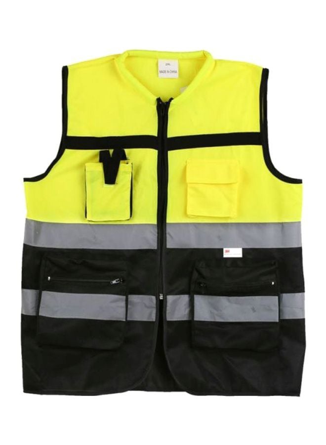 NIBEMINENT Reflective Safety Vest Yellow/Grey/Black - Image 1