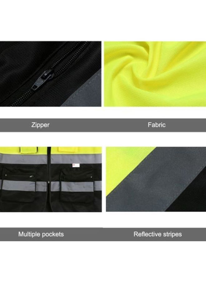 NIBEMINENT Reflective Safety Vest Yellow/Grey/Black - Image 5