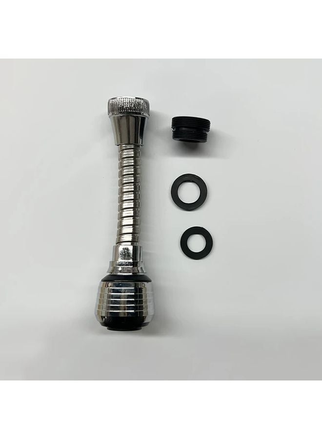 Universal Kitchen Faucet Extender With Splash Filter Adjustable Nozzle Silvery - Image 1