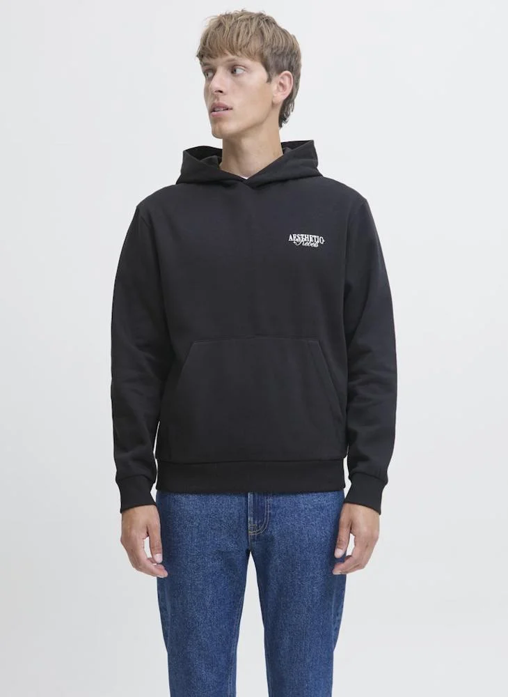 جاي جاي ريبل هودي بطباعة نصية وياقة دائرية