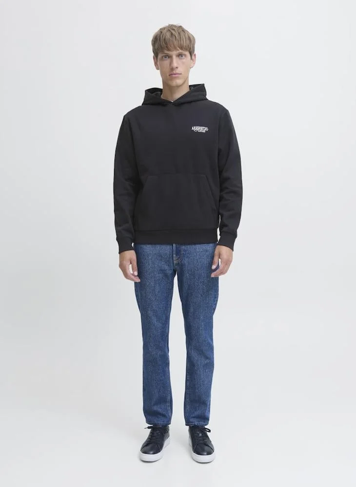 JJ Rebel  Text Print Regular Fit Crew Neck Hoodie for Men | Best Price UAE