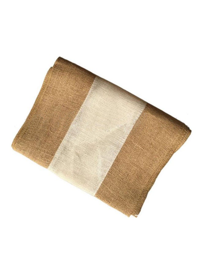 Colorblock Table Runner Brown 30x183cm - Image 1