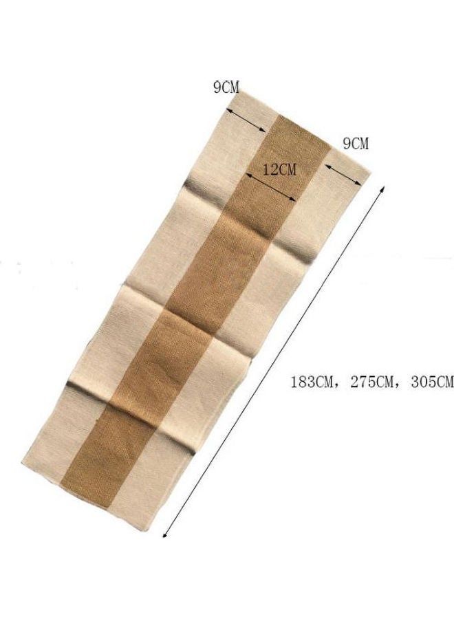 Colorblock Table Runner Brown 30x183cm - Image 3