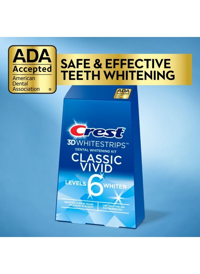 Crest - 3D Whitestrips, Classic Vivid, Teeth Whitening Strip Kit, 20 Strips (10 Count Pack) - Image 1