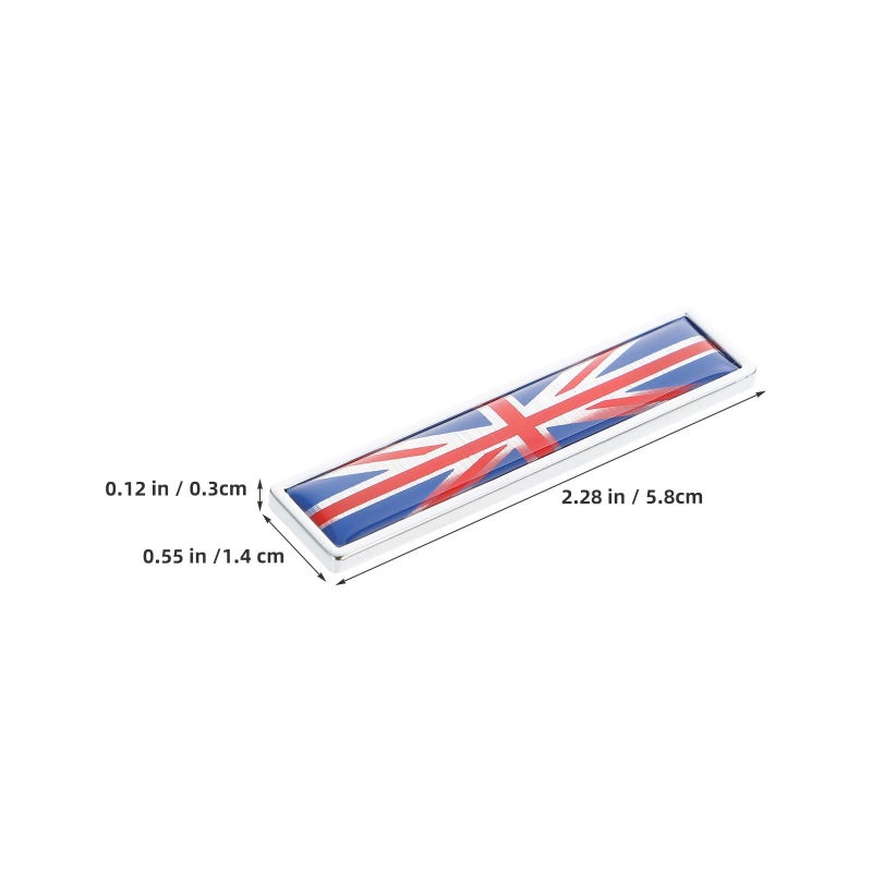 4 Zinc Alloy Car Emblem Stickers UK National Flag Decals For Bumper Door Decoration - Image 3